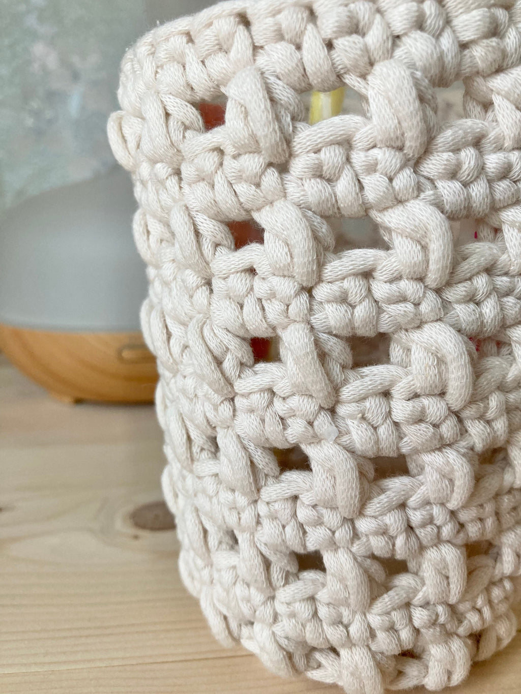 Crochet Iced Coffee Cozy: Reusable Linen Cup Sleeve