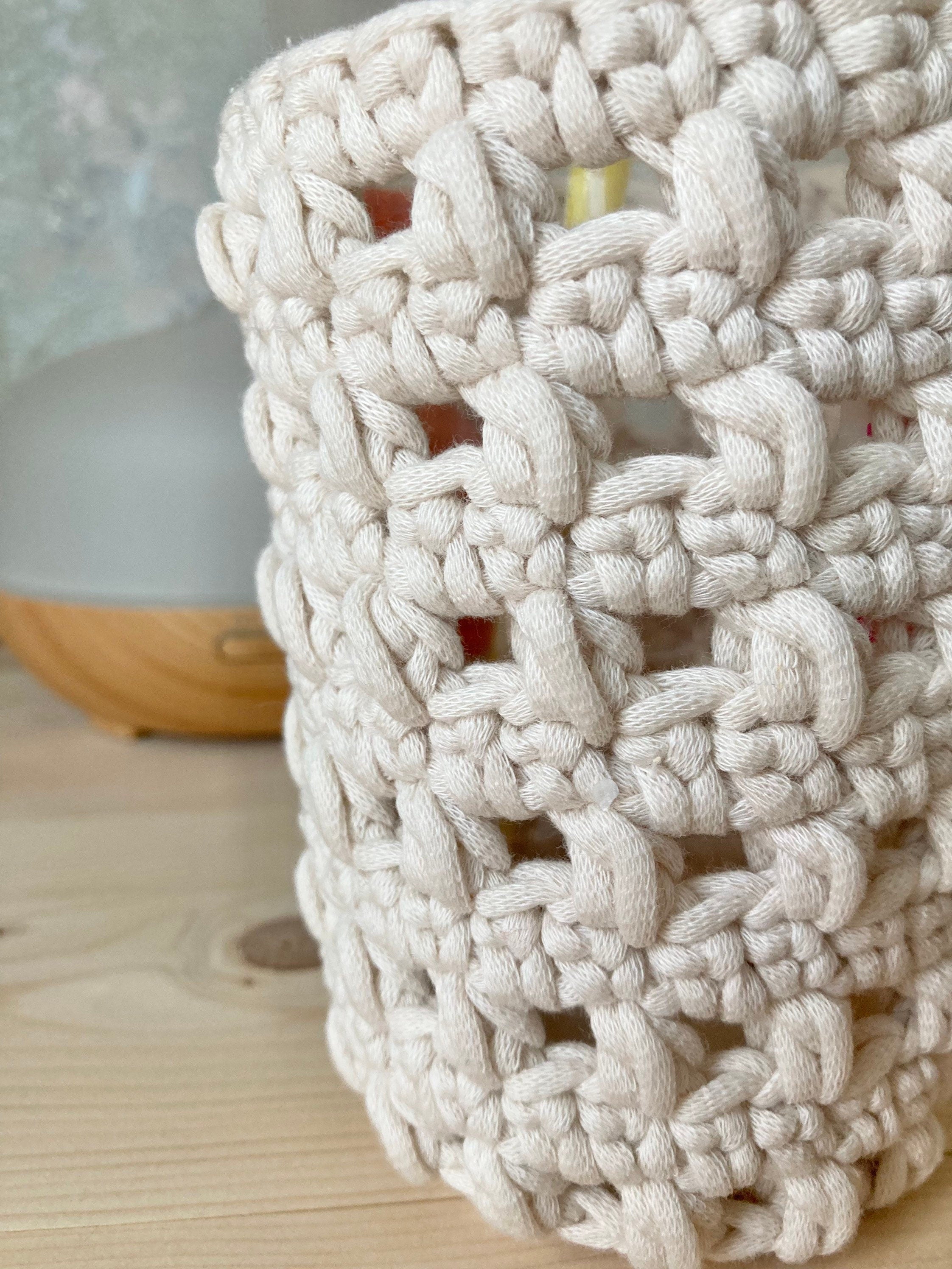 Crochet Iced Coffee Cozy: Reusable Linen Cup Sleeve