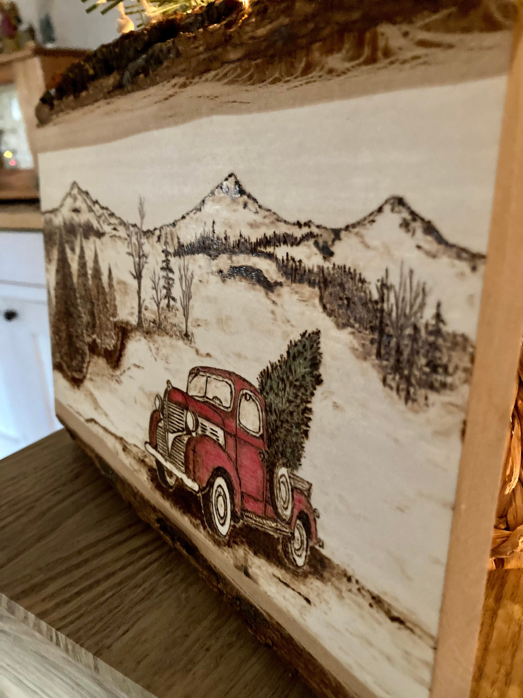 Red Christmas Truck Decor, Christmas Decor, Christmas Tree Truck Decorations