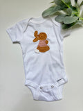 Crochet Cotton-tail Rabbit Applique Baby Onesie, Expecting Mom Gift