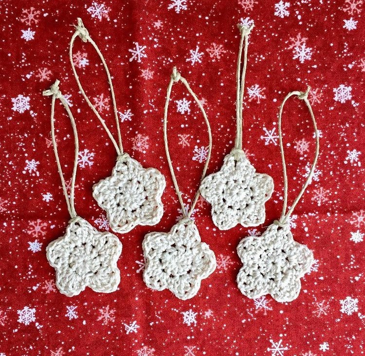 Crochet Christmas Ornaments, Christmas Ornaments Crochet, Farmhouse Christmas,  Rustic Christmas Ornaments, Boho Christmas Ornaments,