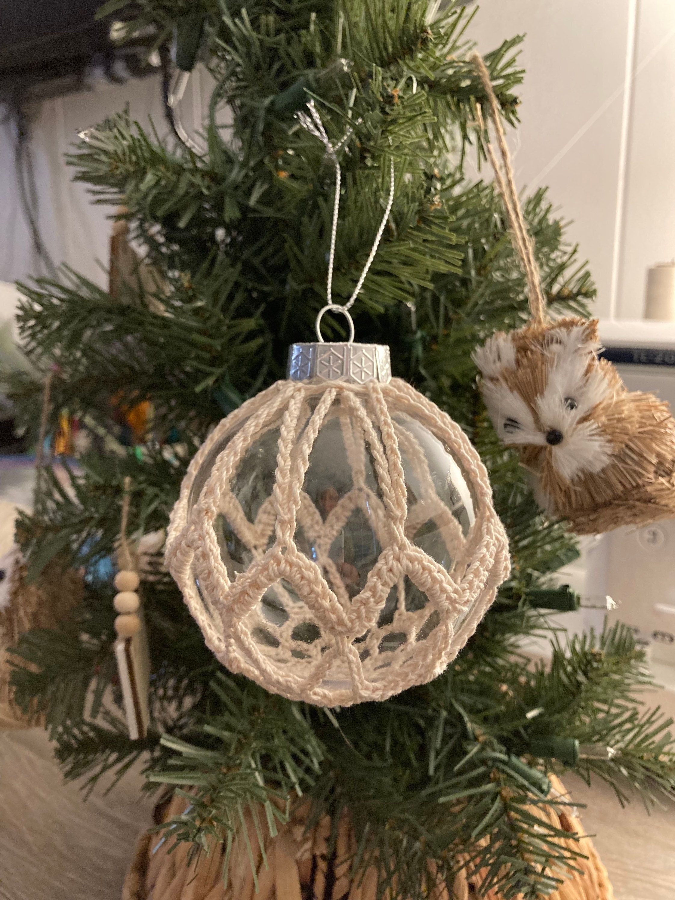 Boho Christmas Ornaments, Crochet Christmas Ornaments, Crochet Ornaments, Christmas Ornaments Crochet, Farmhouse Ornaments, Christmas Decor
