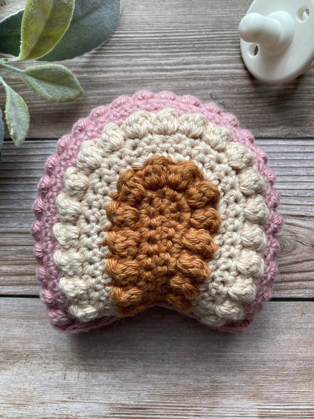 Crochet Rainbow Baby Rattle: Boho Nursery Toy, Expecting Mom Gift