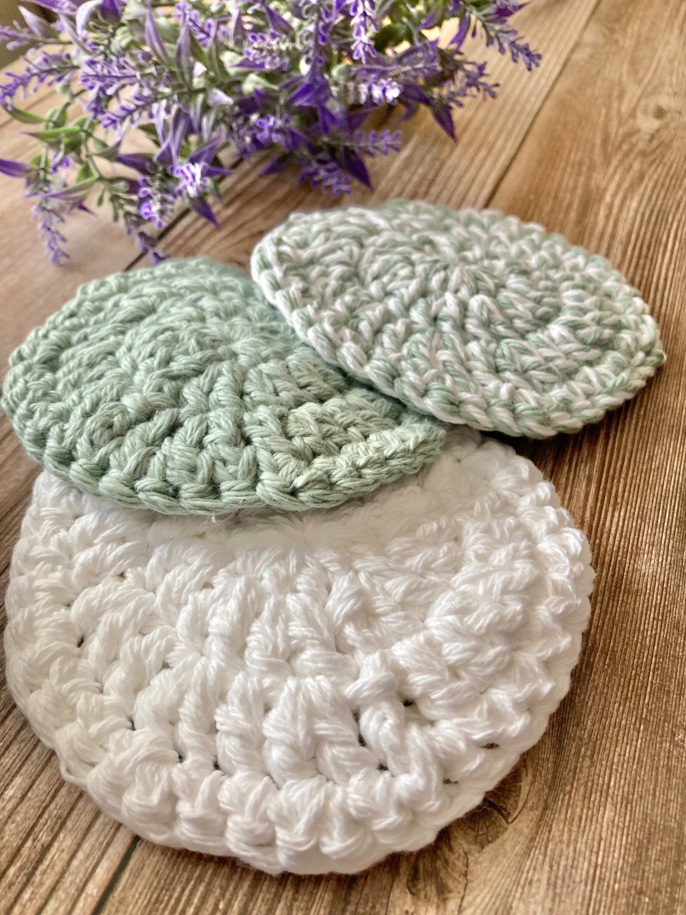 Crochet Face Scrubbies: Cotton Makeup Remover Pads, Eco Friendly Set