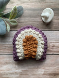 Crochet Rainbow Baby Rattle: Boho Nursery Toy