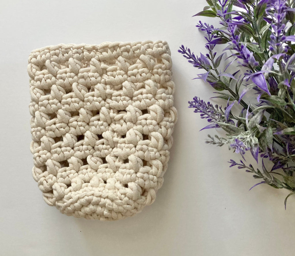 Crochet Iced Coffee Cozy: Reusable Linen Cup Sleeve
