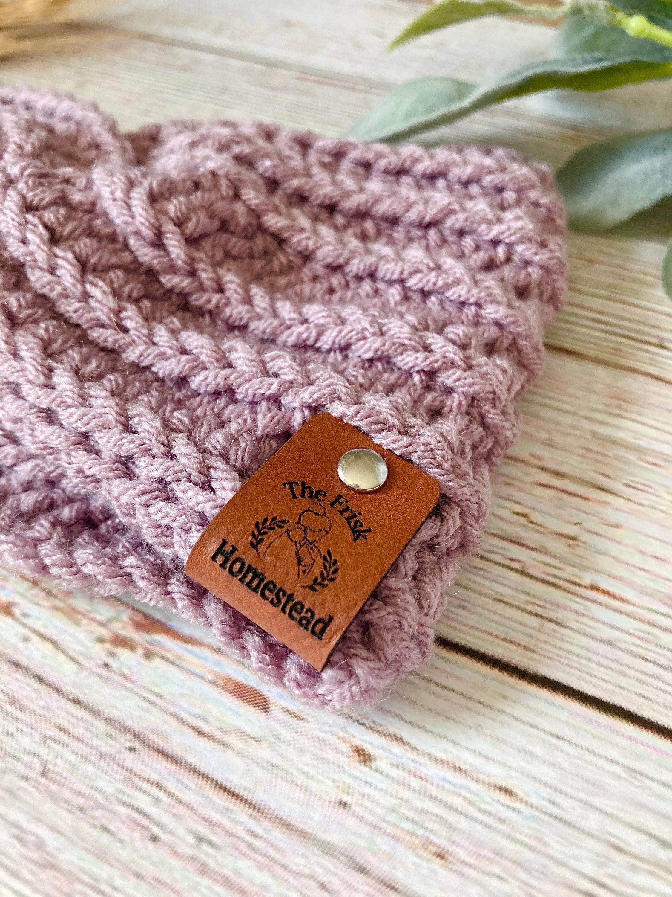 Lavender Crochet Twisted Headband: Women's Boho Ear Warmer