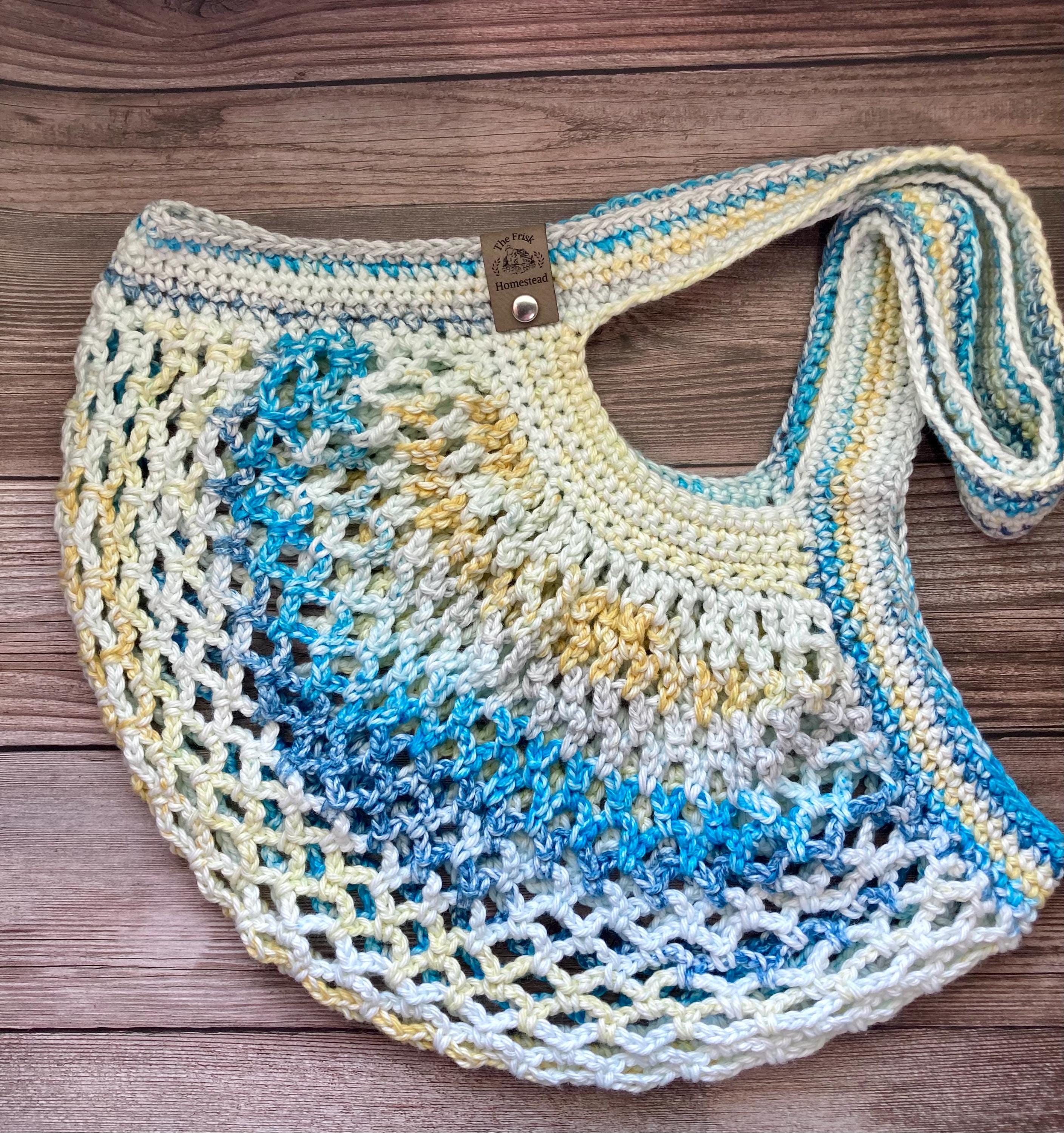 Market Bag, Crochet Market Tote, Mesh Market Bag, Small Crochet Purse, Crochet Shoulder Bag Purse