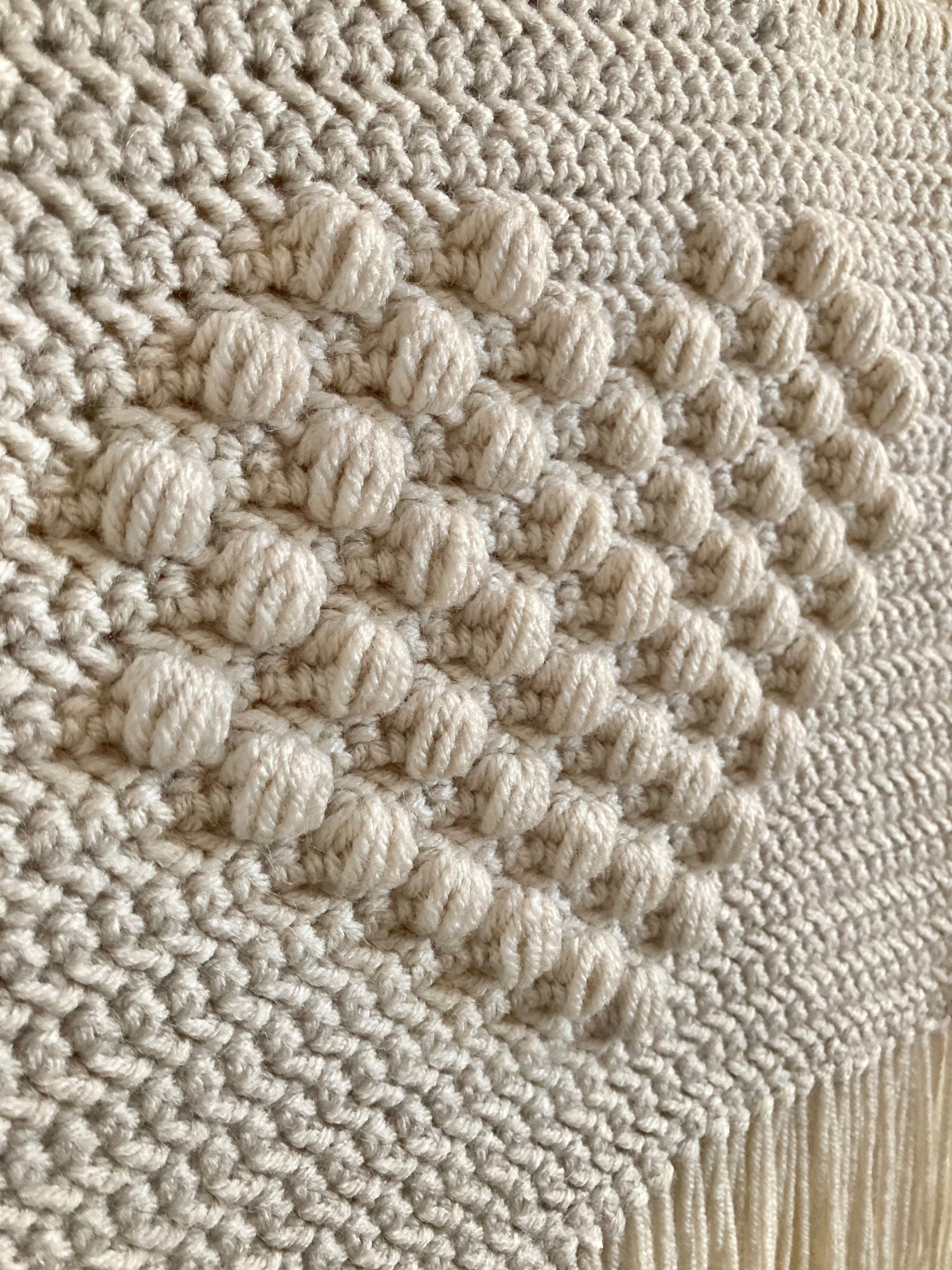 Textural Heart Crochet Wall Hanging: Boho Nursery Decor