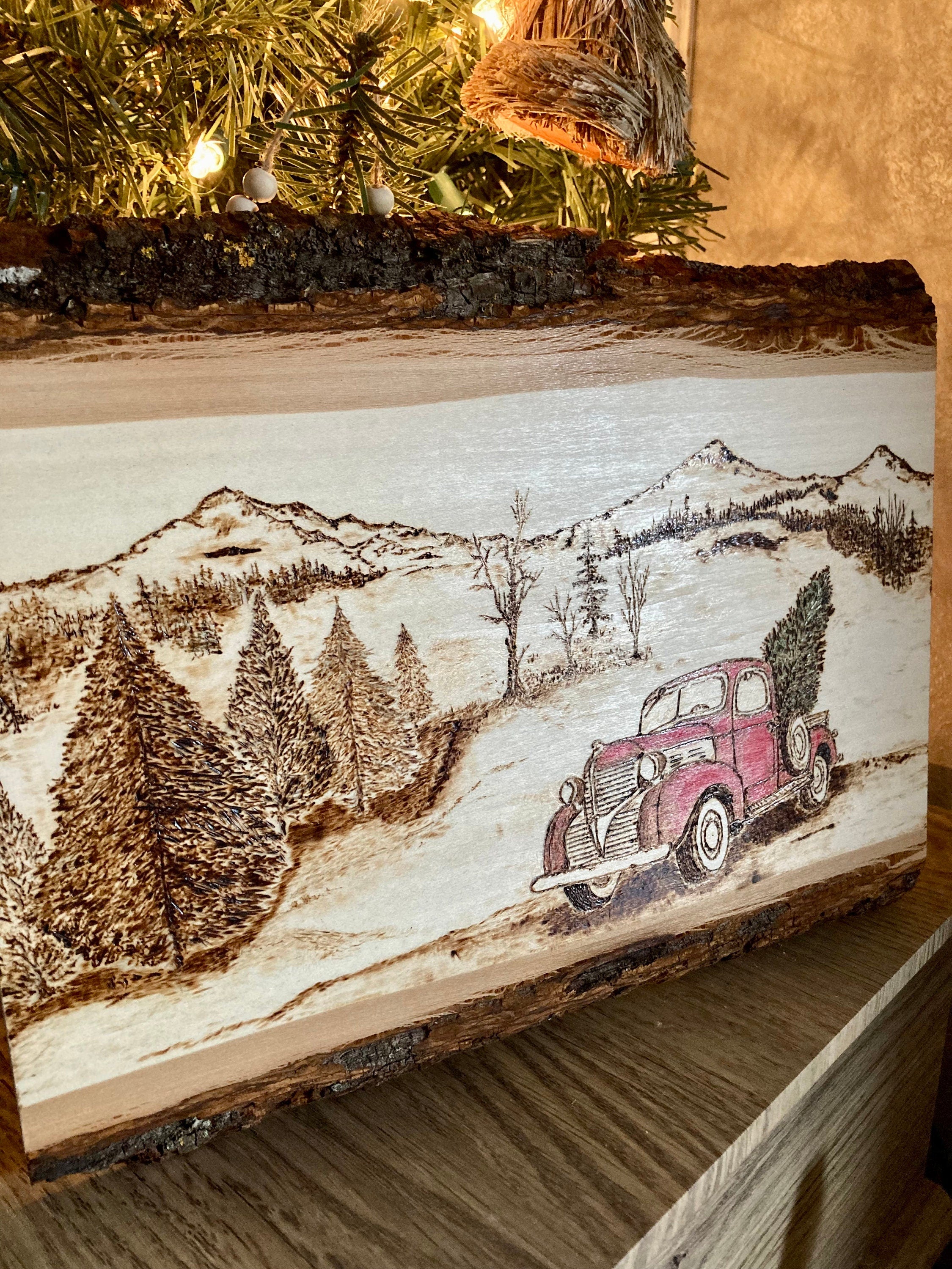 Red Christmas Truck Decor, Christmas Decor, Christmas Tree Truck Decorations