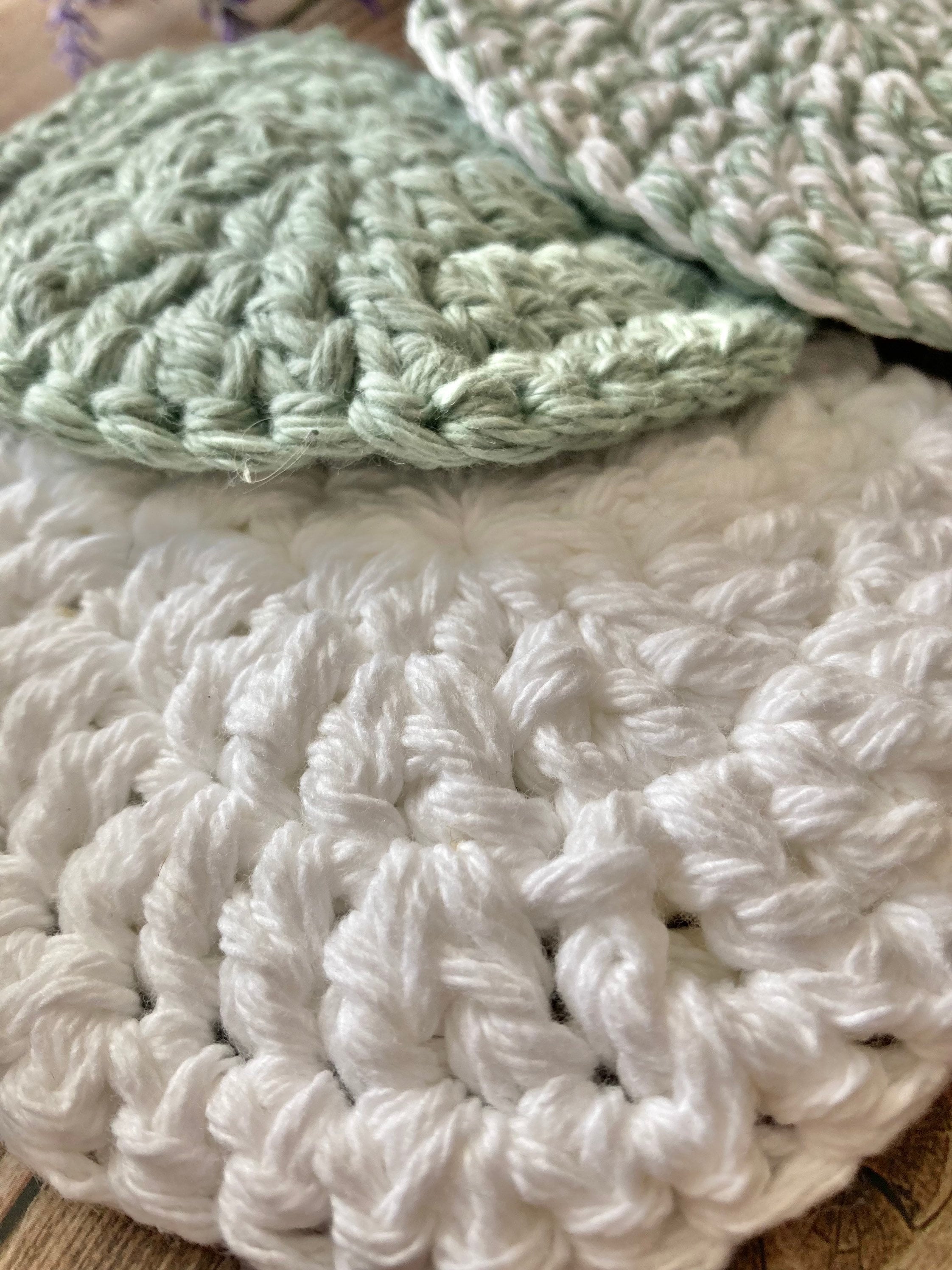 Crochet Face Scrubbies: Cotton Makeup Remover Pads, Eco Friendly Set