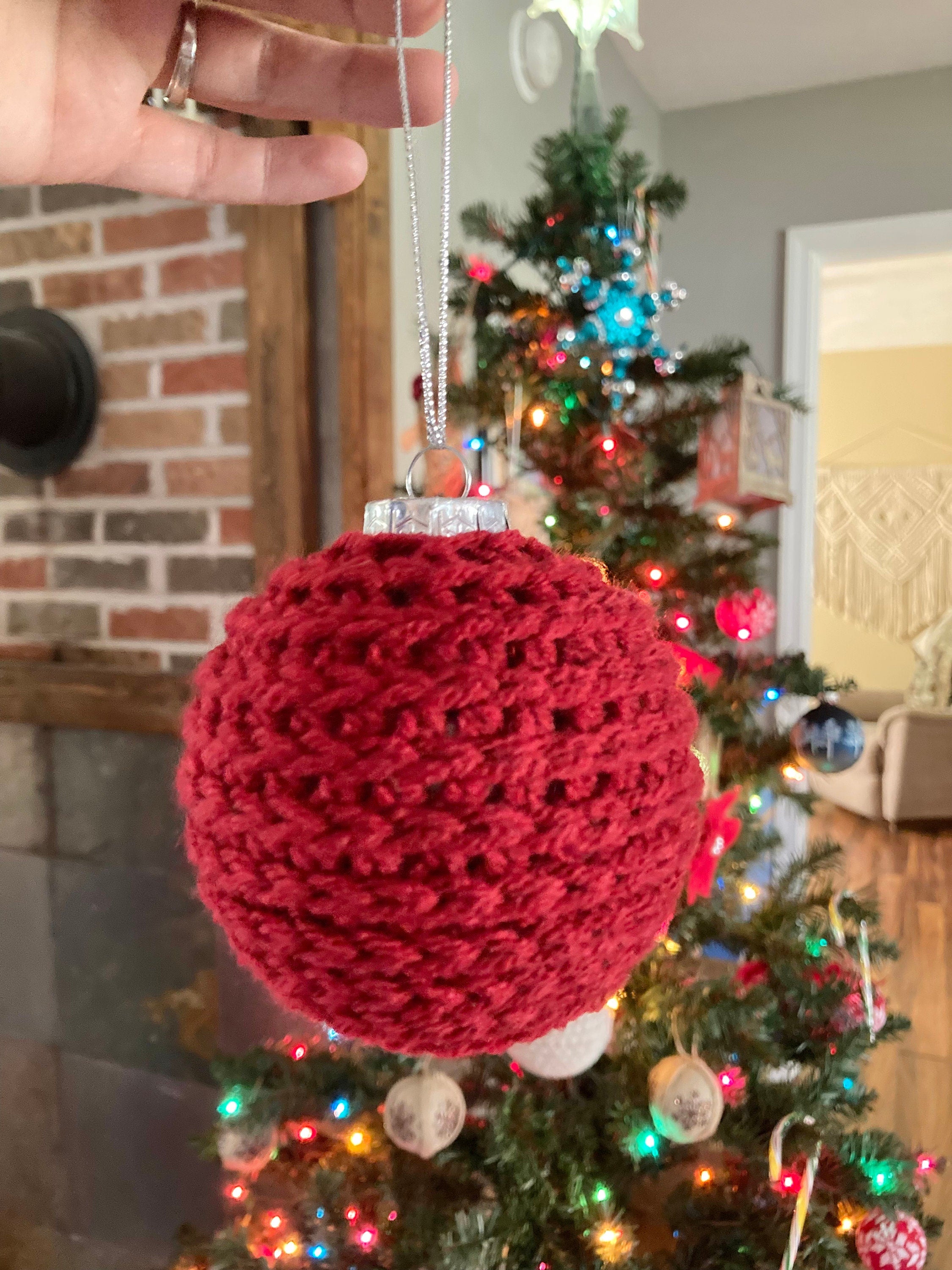 Handmade Christmas Ornament, Crocheted Christmas Ornaments, Christmas Ornament Gift, Handmade Ornament, Spiral Ball Ornament, Christmas Gift