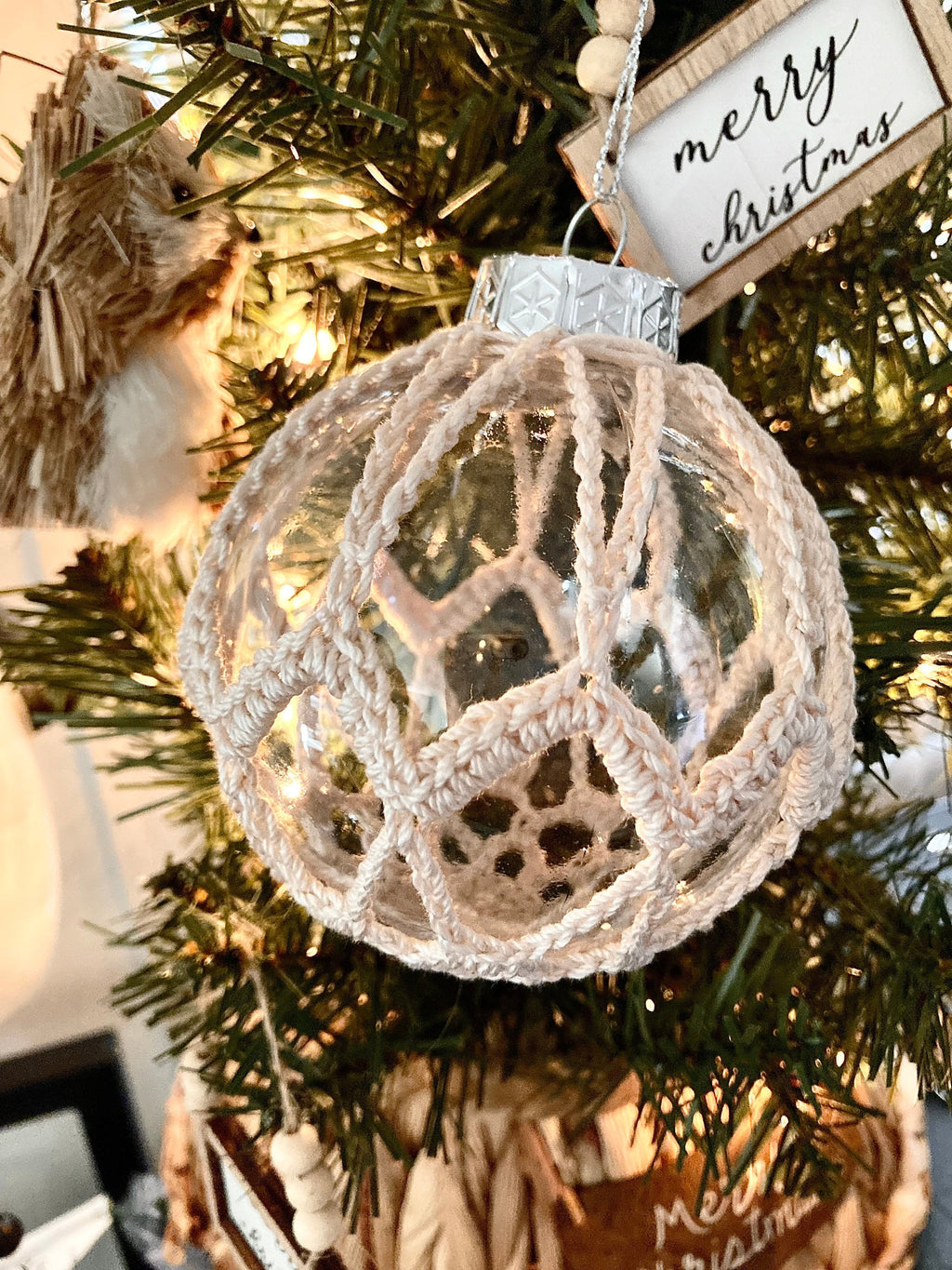 Boho Christmas Ornaments, Crochet Christmas Ornaments, Crochet Ornaments, Christmas Ornaments Crochet, Farmhouse Ornaments, Christmas Decor