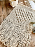 Textural Heart Crochet Wall Hanging: Boho Nursery Decor