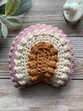 Crochet Rainbow Baby Rattle: Boho Nursery Toy