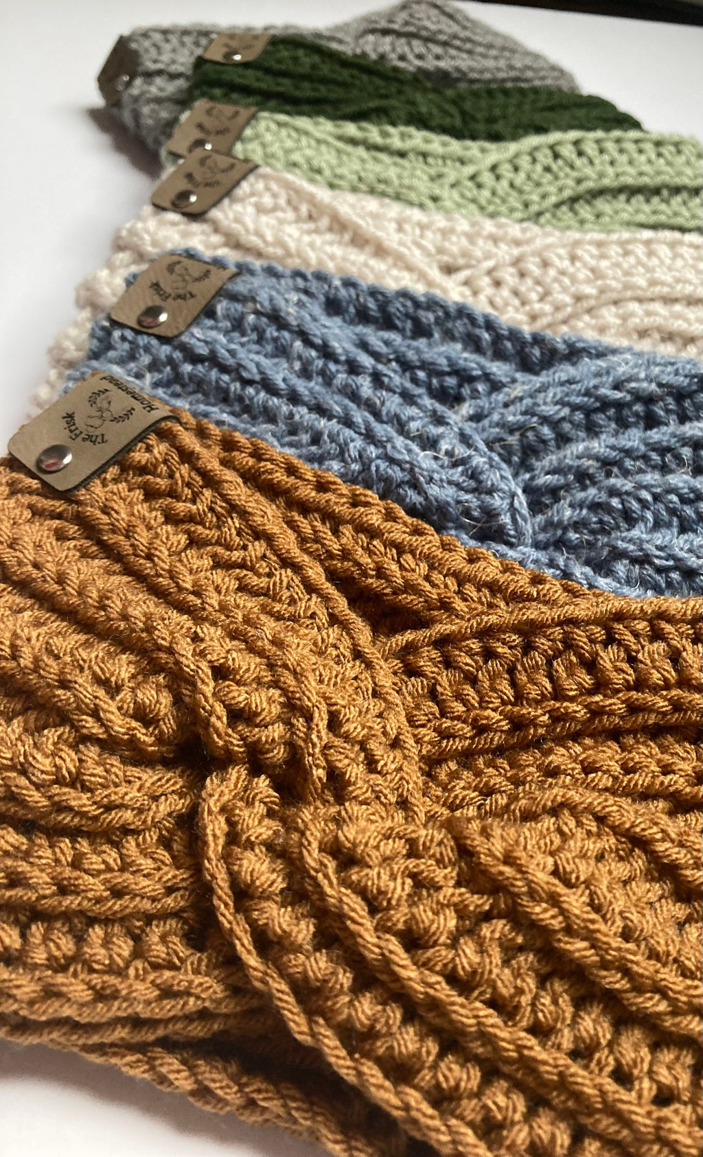 Olive Crochet Twisted Headband: Women's Boho Ear Warmer