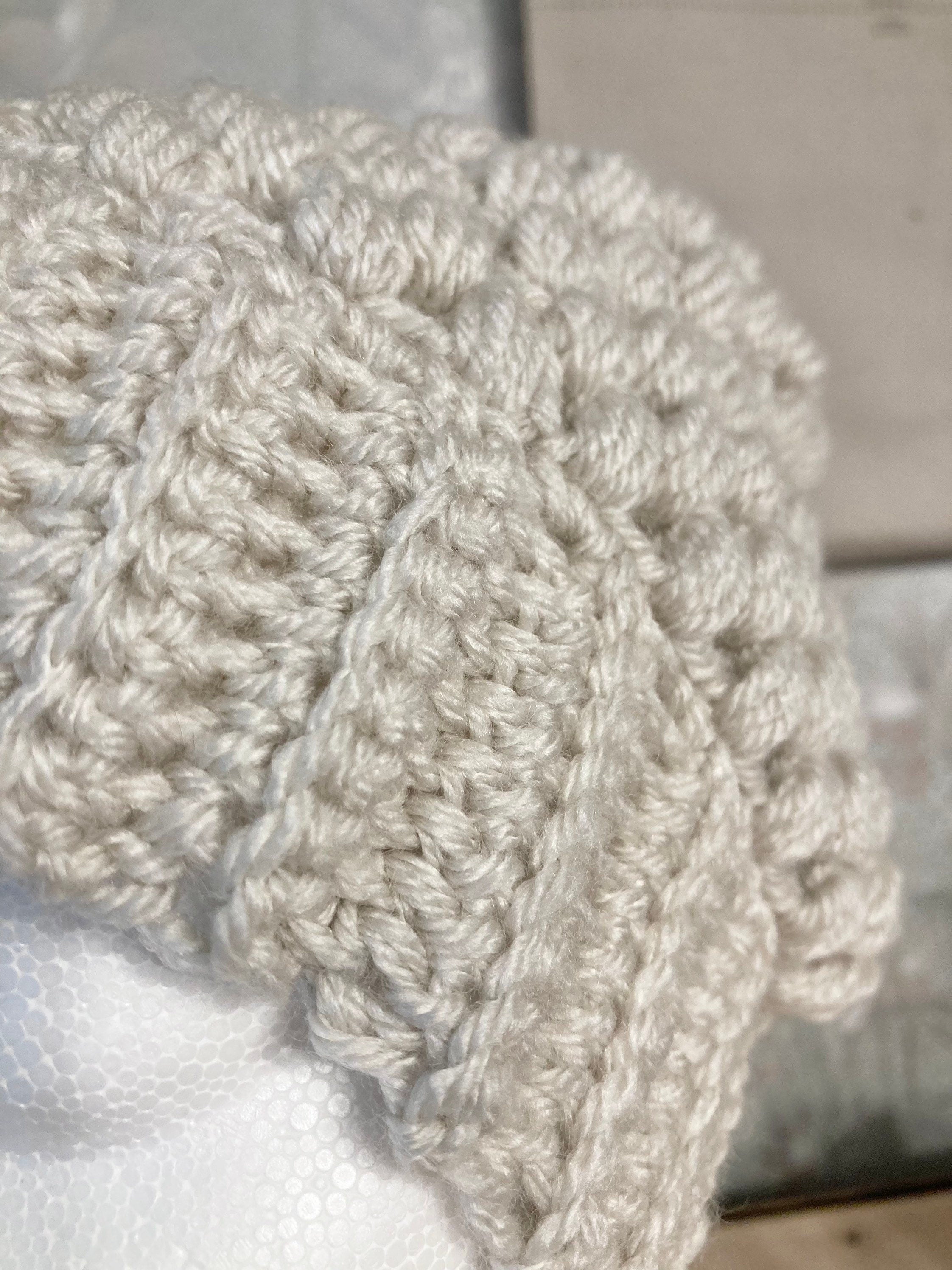 Crochet Messy Bun Beanie: Linen Ponytail Hat for Women