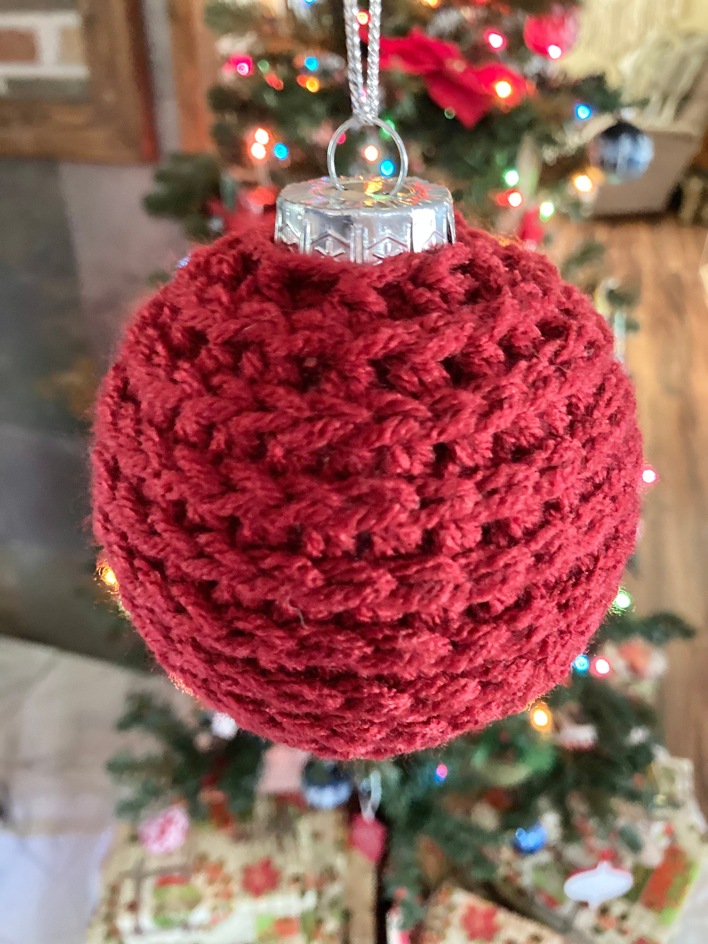 Handmade Christmas Ornament, Crocheted Christmas Ornaments, Christmas Ornament Gift, Handmade Ornament, Spiral Ball Ornament, Christmas Gift