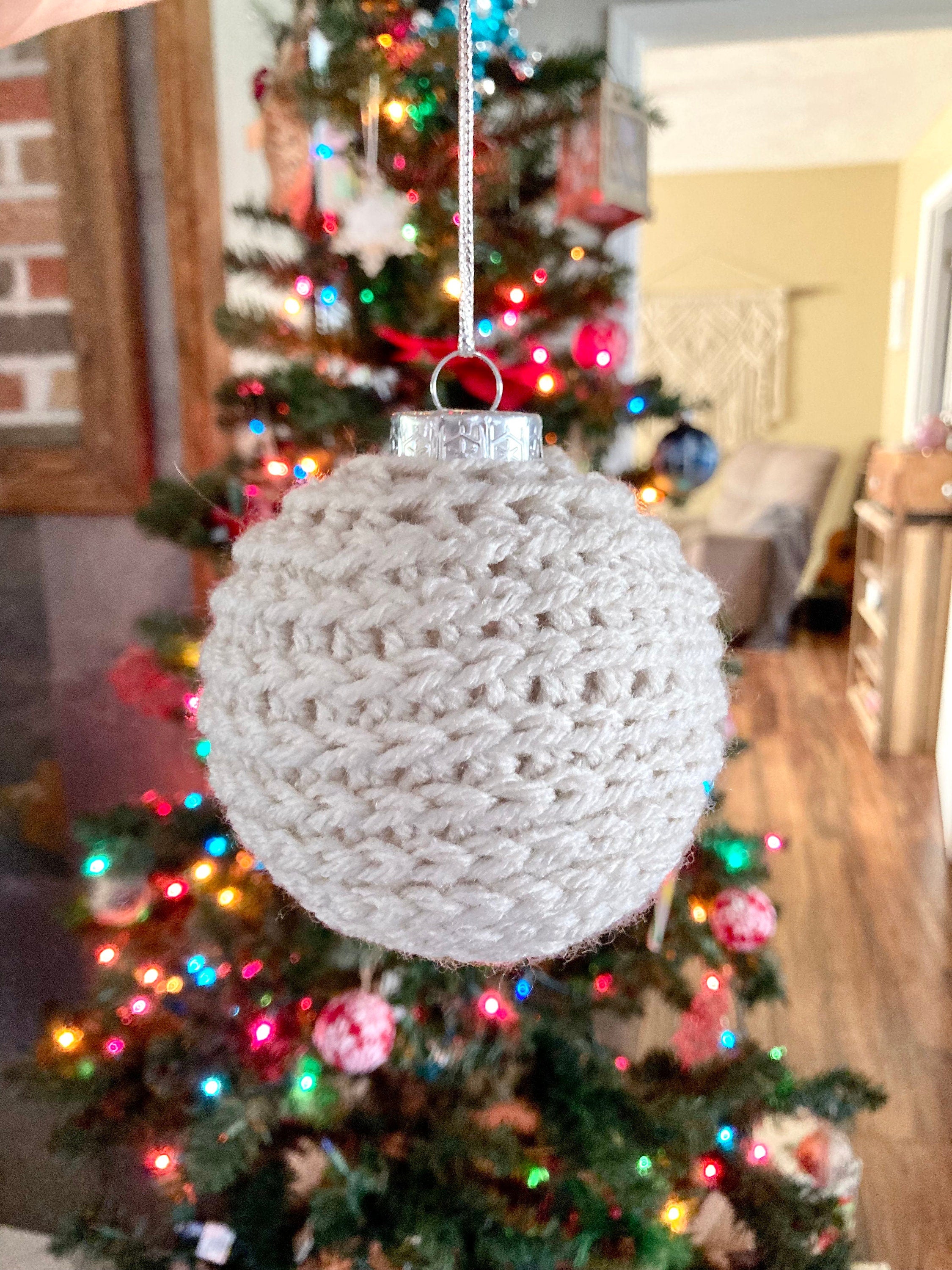 Handmade Christmas Ornament, Crocheted Christmas Ornaments, Christmas Ornament Gift, Handmade Ornament, Spiral Ball Ornament, Christmas Gift