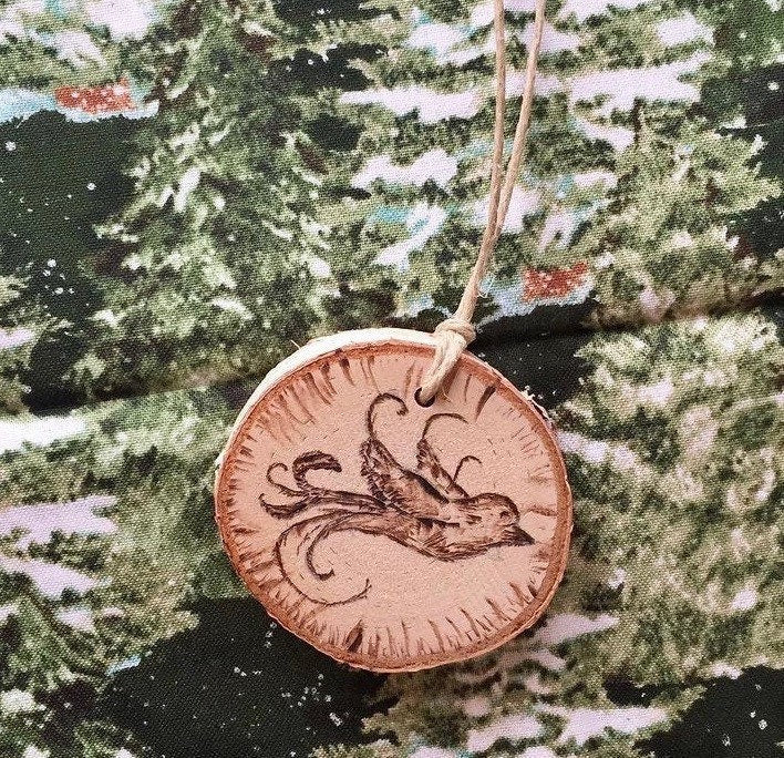 Woodburned Christmas Ornament / Woodburned Ornament / Christmas Ornament / Farmhouse Christmas