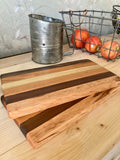 Handmade Wooden Cheese Board: Cherry, Walnut, Maple, Poplar (5.75 x 10.25 inches)