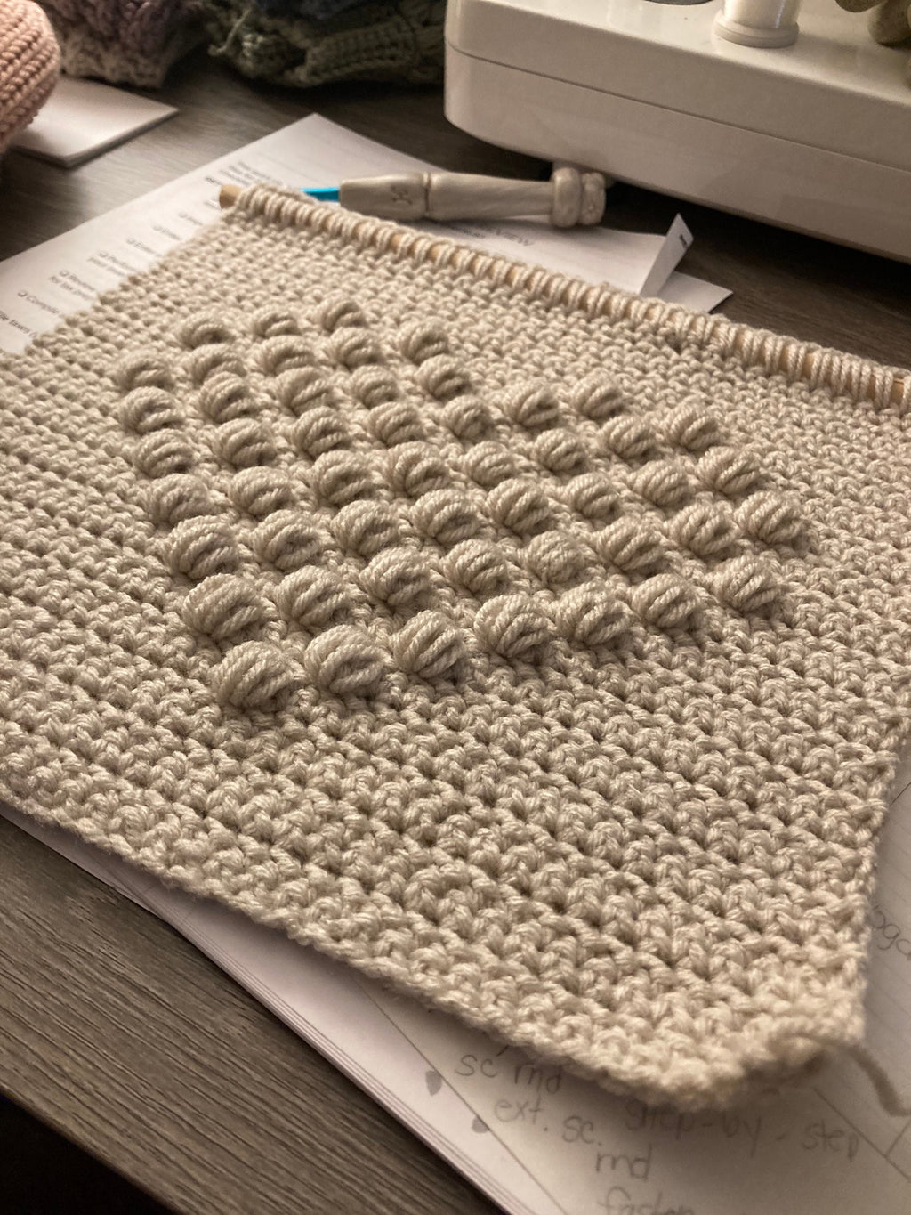 Textural Heart Crochet Wall Hanging: Boho Nursery Decor